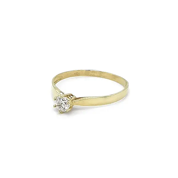 Gold Verlobungsring mit Zirkon
