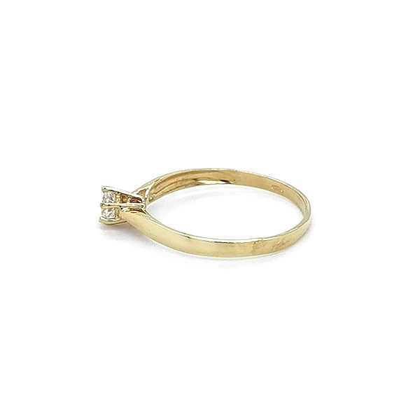 Gold Verlobungsring mit Zirkon