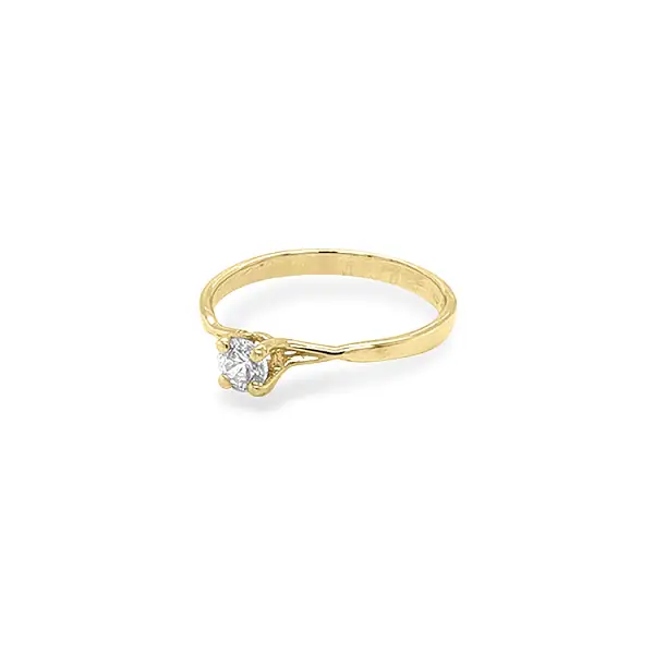 Gold Verlobungsring mit Zirkon