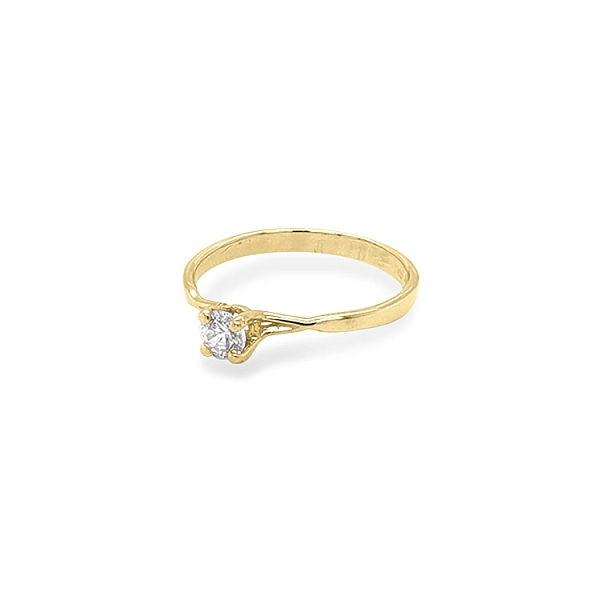 Gold Verlobungsring mit Zirkon