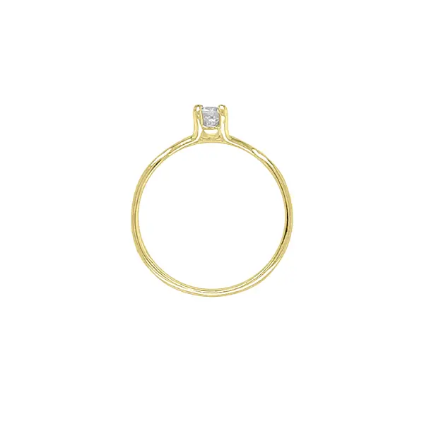 Gold Verlobungsring mit Zirkon