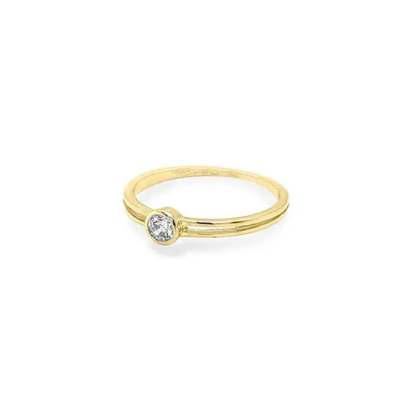Gold Verlobungsring mit Zirkon