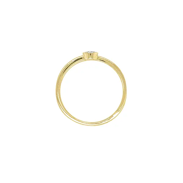 Gold Verlobungsring mit Zirkon