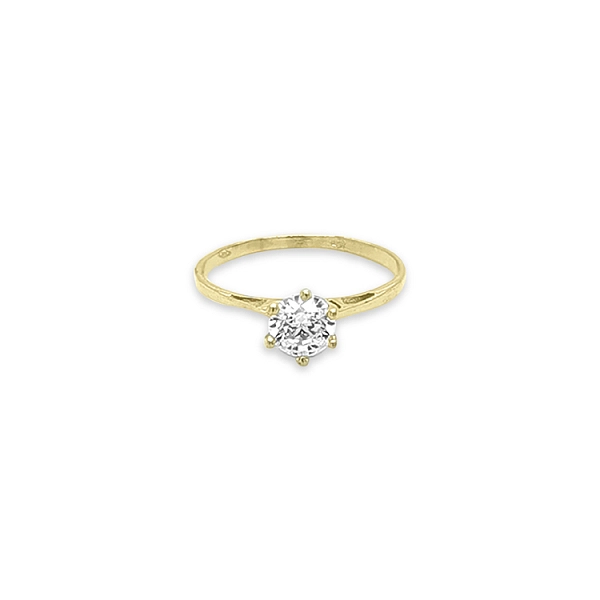 Verlobungsring aus Gold mit kubischem Zirkon