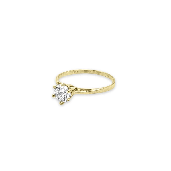 Verlobungsring aus Gold mit kubischem Zirkon