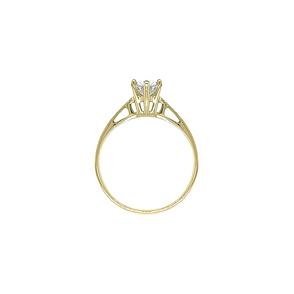 Verlobungsring aus Gold mit kubischem Zirkon