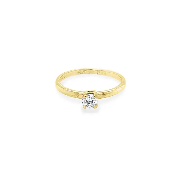 Gold Verlobungsring mit Zirkon