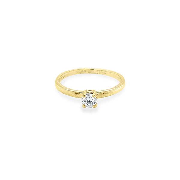 Gold Verlobungsring mit Zirkon