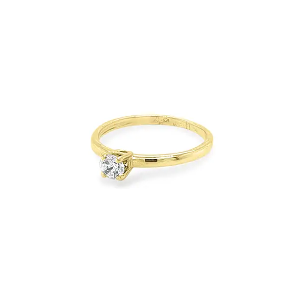 Gold Verlobungsring mit Zirkon
