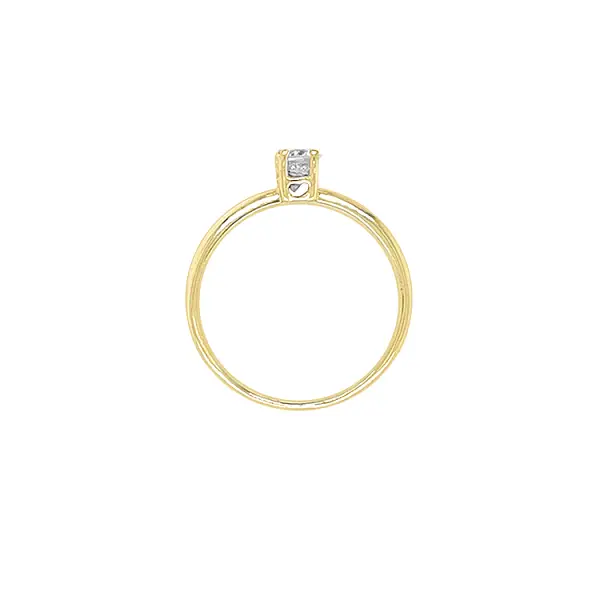 Gold Verlobungsring mit Zirkon