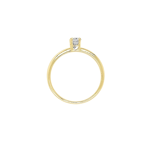 Gold Verlobungsring mit Zirkon