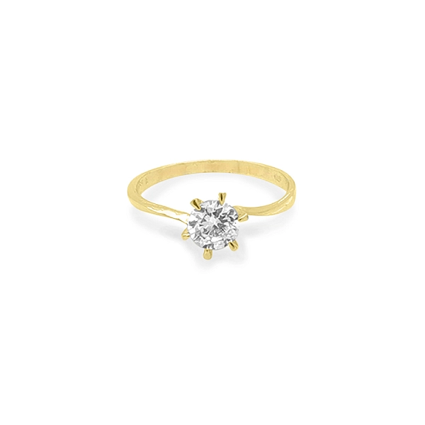 Gold Verlobungsring mit Zirkon