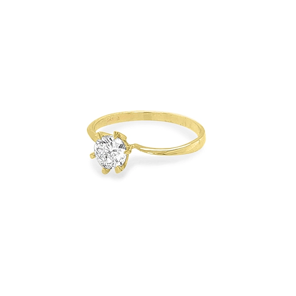 Gold Verlobungsring mit Zirkon