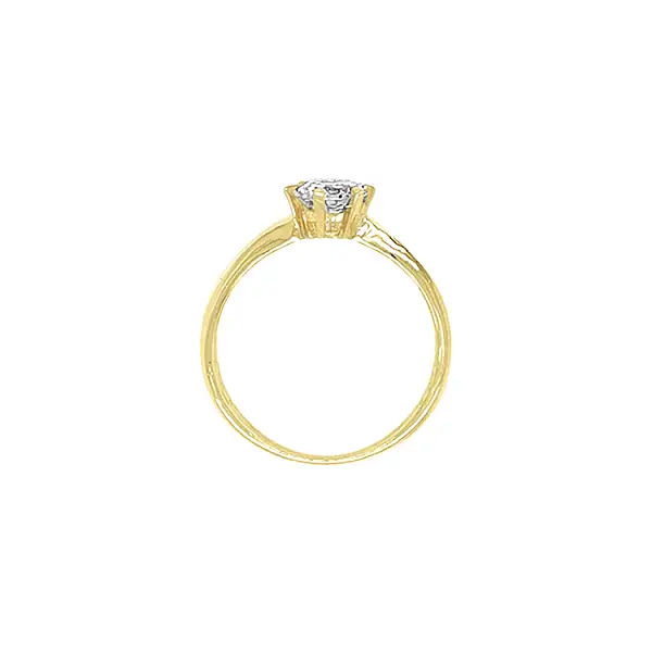 Gold Verlobungsring mit Zirkon