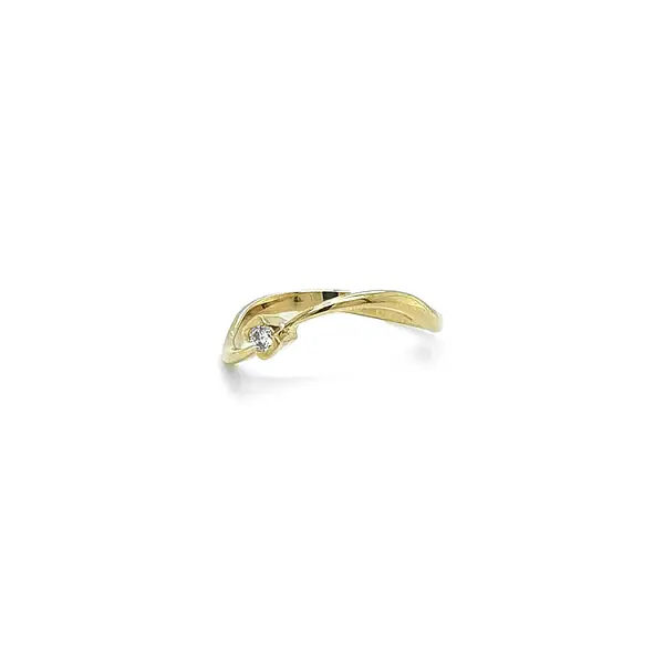 Gold Verlobungsring mit Zirkon