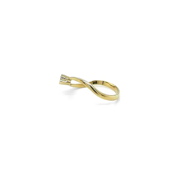 Gold Verlobungsring mit Zirkon