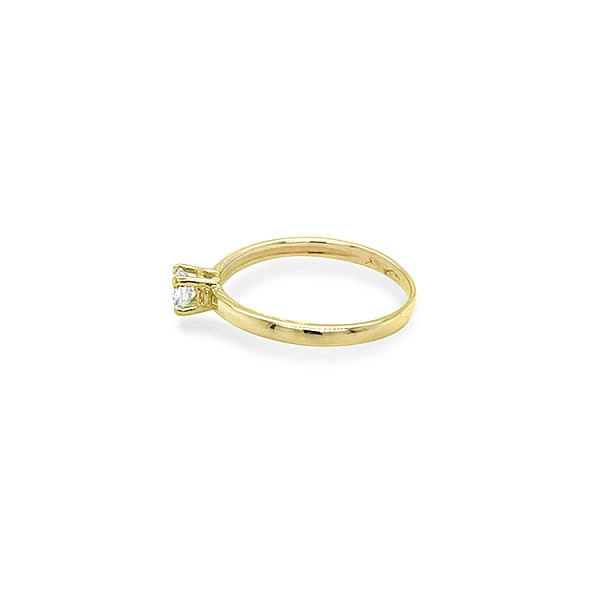 Gold Verlobungsring mit Zirkon