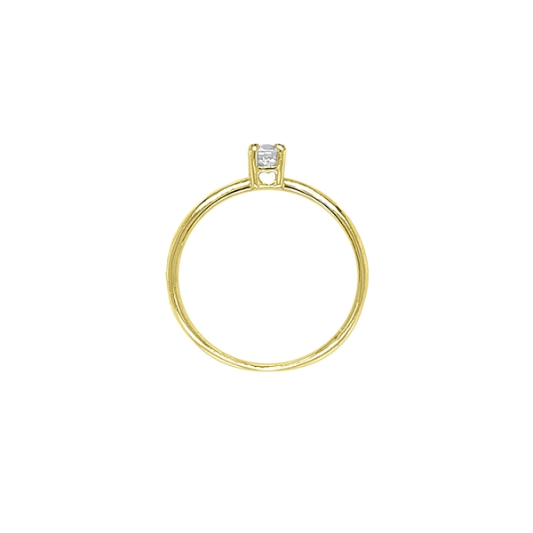 Gold Verlobungsring mit Zirkon