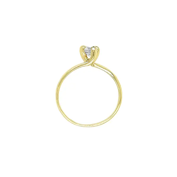 Gold Verlobungsring mit Zirkon