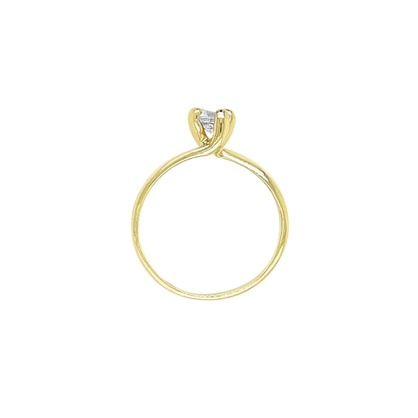 Gold Verlobungsring mit Zirkon