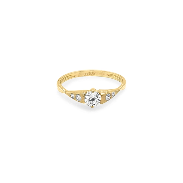 Goldring mit Zirkonen