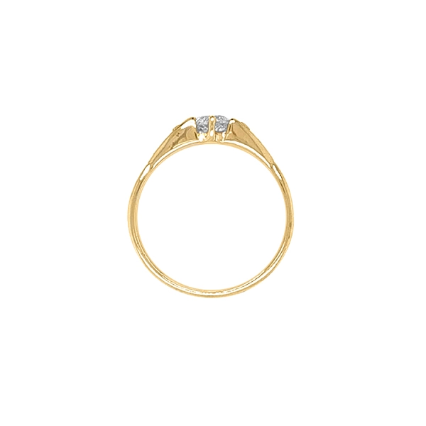 Goldring mit Zirkonen