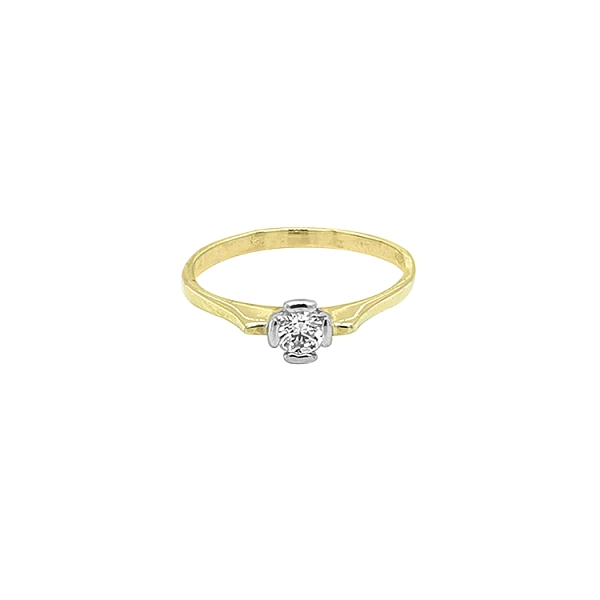 Gold Verlobungsring mit Zirkon