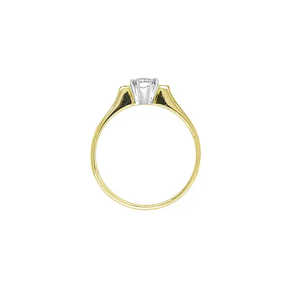 Gold Verlobungsring mit Zirkon