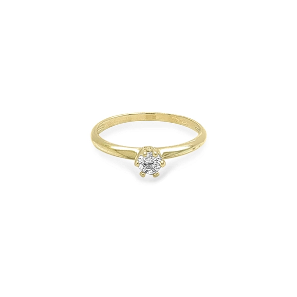 Gold Verlobungsring mit Zirkon