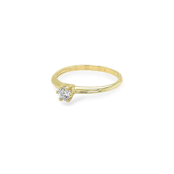 Gold Verlobungsring mit Zirkon