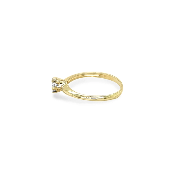 Gold Verlobungsring mit Zirkon