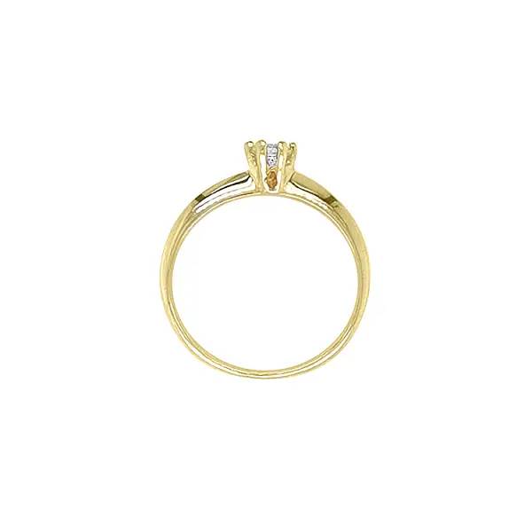 Gold Verlobungsring mit Zirkon
