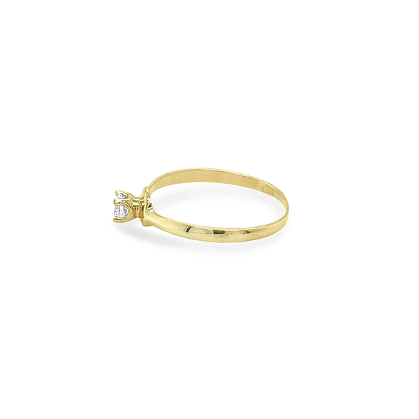 Gold Verlobungsring mit Zirkon