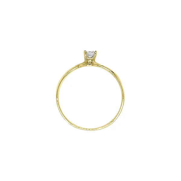 Gold Verlobungsring mit Zirkon