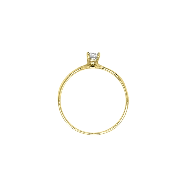Gold Verlobungsring mit Zirkon