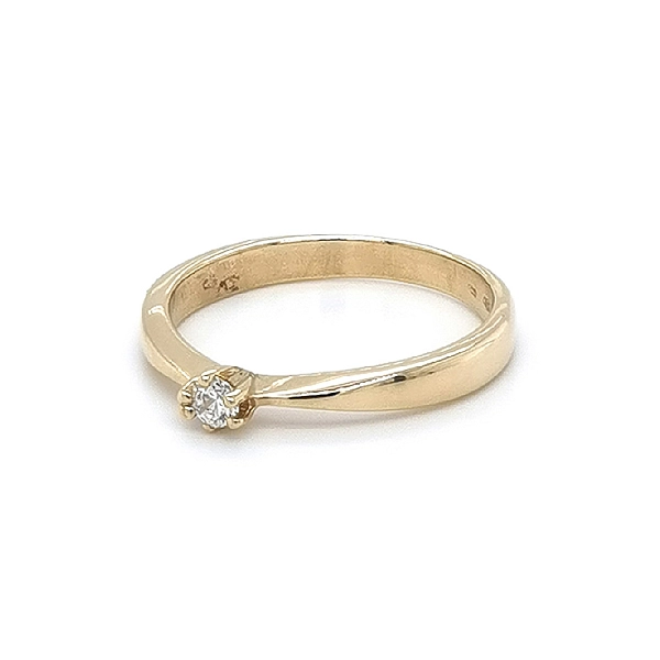 Gold Verlobungsring mit Zirkon