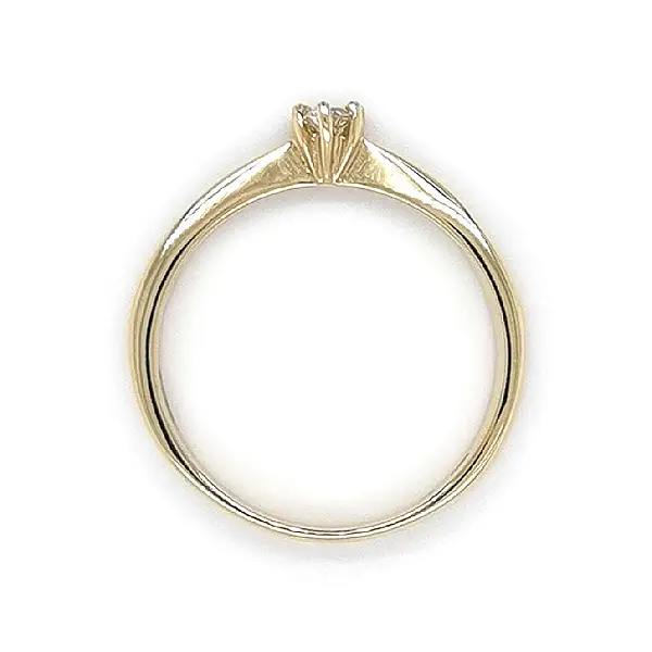 Gold Verlobungsring mit Zirkon