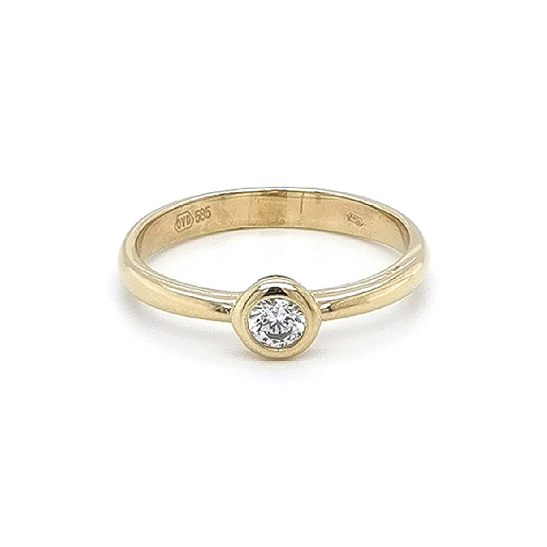 Gold Verlobungsring mit Zirkon