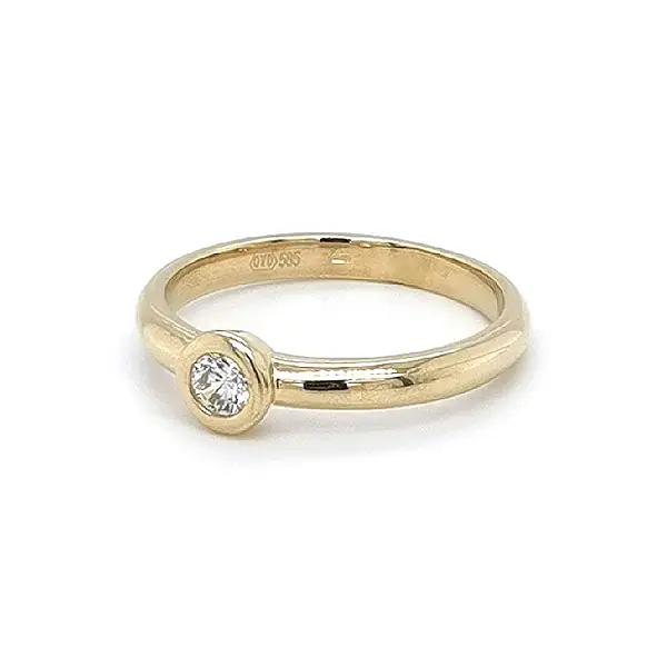 Gold Verlobungsring mit Zirkon