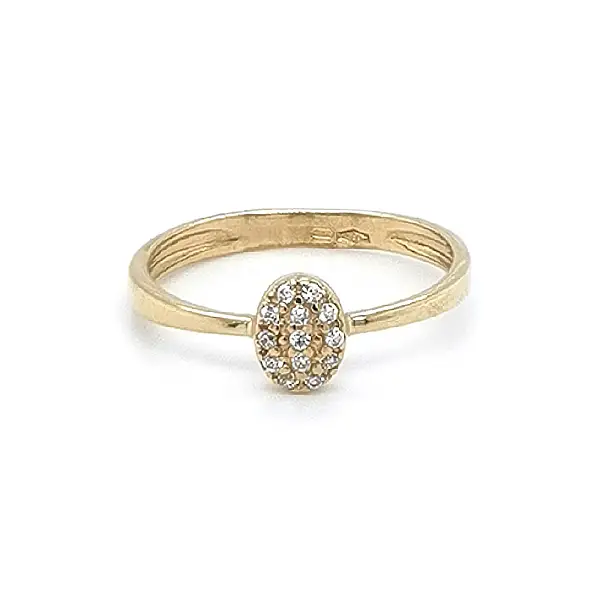 Goldring mit Zirkonen