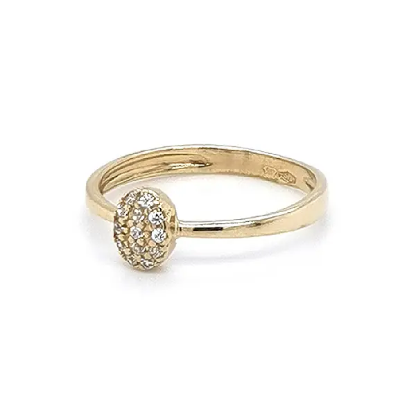 Goldring mit Zirkonen