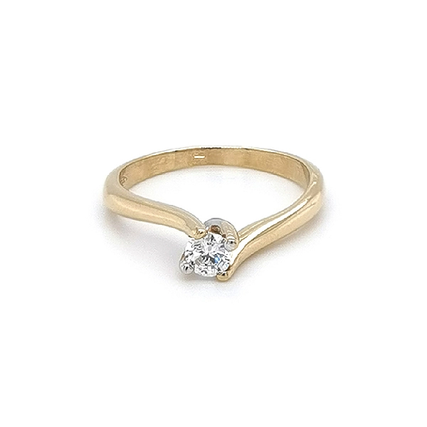 Gold Verlobungsring mit Zirkon