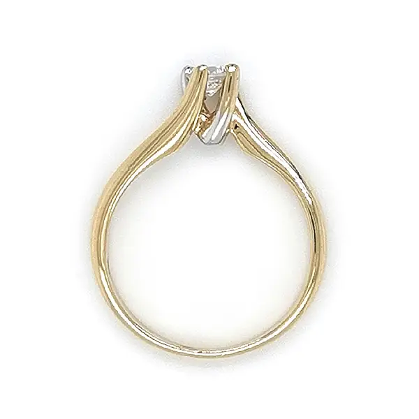 Gold Verlobungsring mit Zirkon