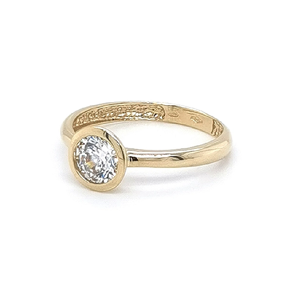 Gold Verlobungsring mit Zirkon