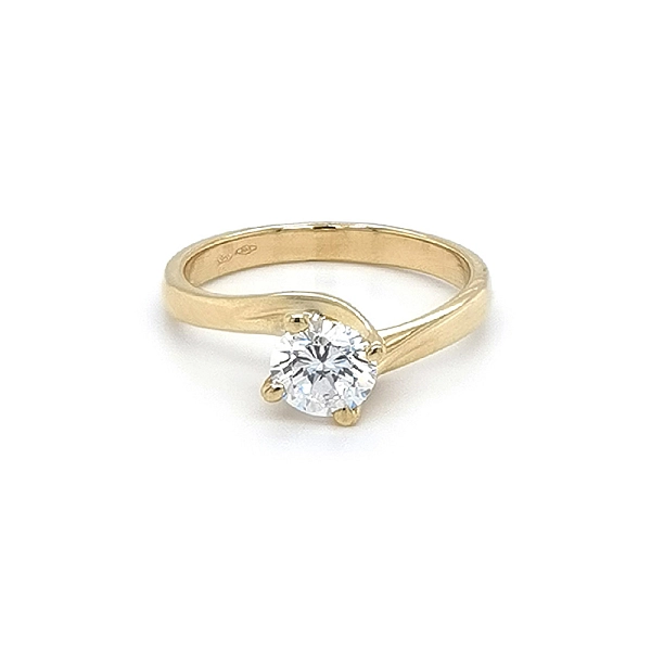 Gold Verlobungsring mit Zirkon