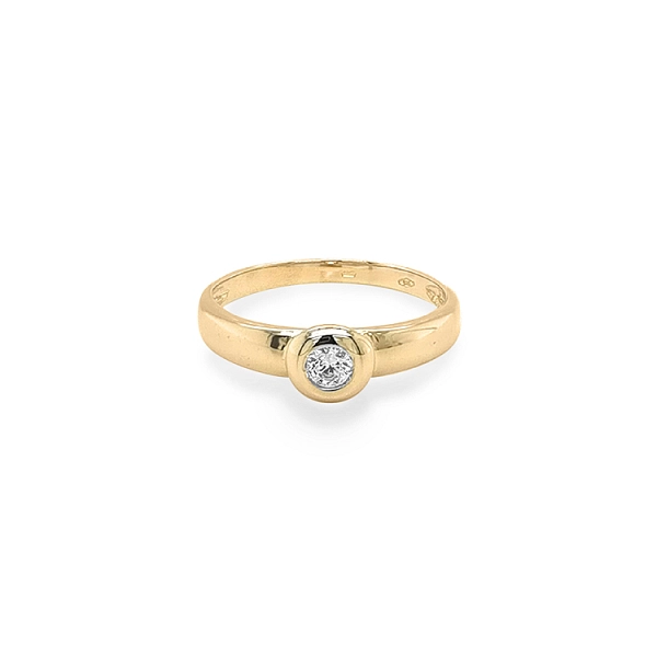 Gold Verlobungsring mit Zirkon