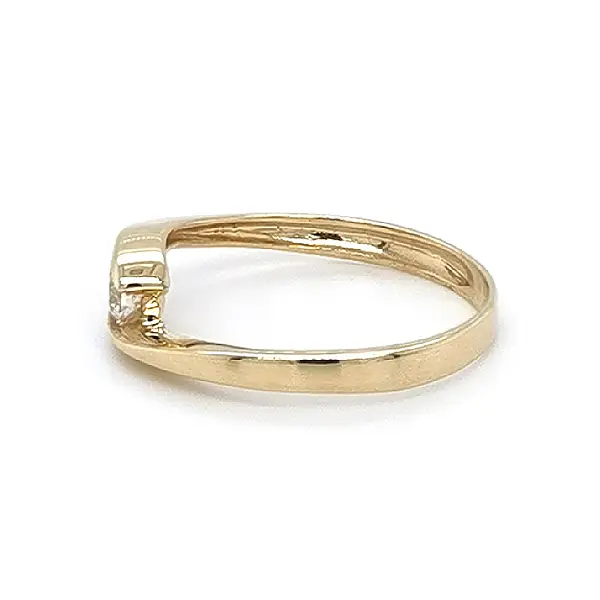 Gold Verlobungsring mit Zirkon