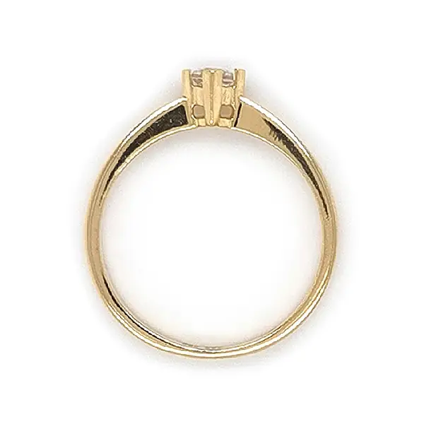 Gold Verlobungsring mit Zirkon