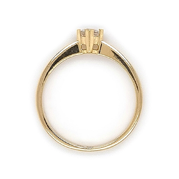 Gold Verlobungsring mit Zirkon