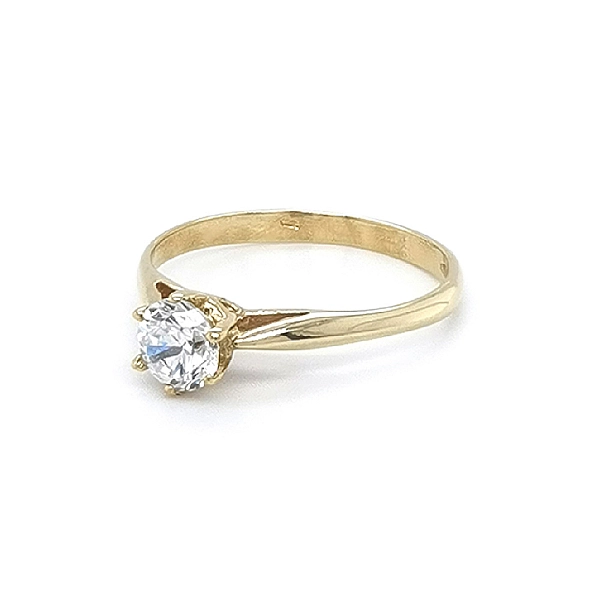 Gold Verlobungsring mit Zicron